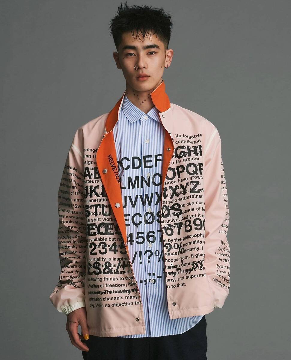 JUNYA WATANABE COMME des GARCONS MAN Helveticaリバーシブルコーチ
