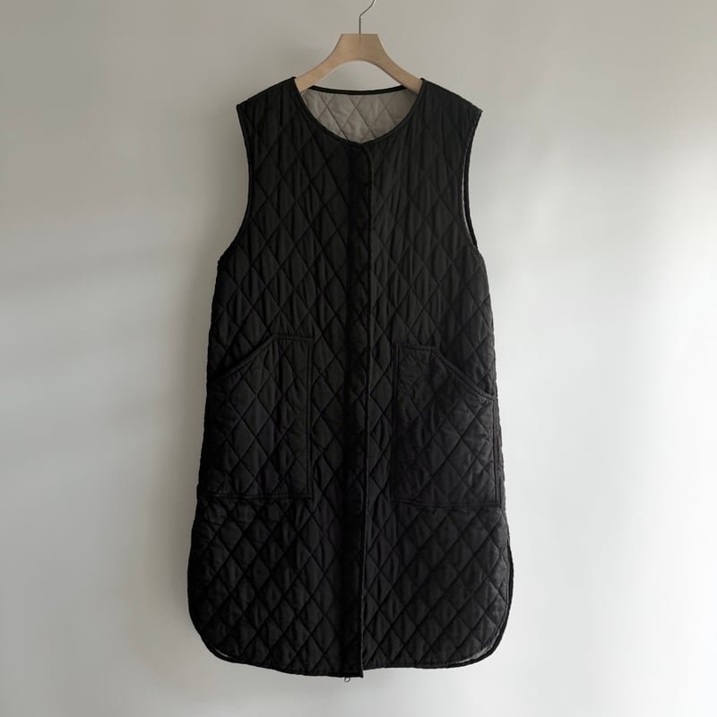 Reversible quilted vest | and C