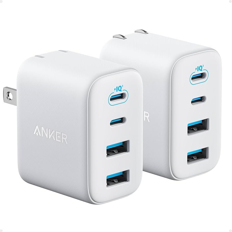 Amazon.com: Anker Zolo USB C Charger Block, 2-Pack 4-Port Wall