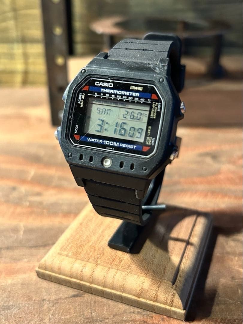 【CASIO】THEAMOMETER 225 TS-1100J レア 電池新品 GENUINE CASIO Panasonic Capacitor Solar Battery Rechargeable
