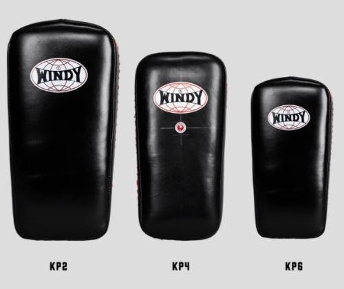 WINDY キックボクシング キックミット ブラック&レッド KP2 Lサイズの