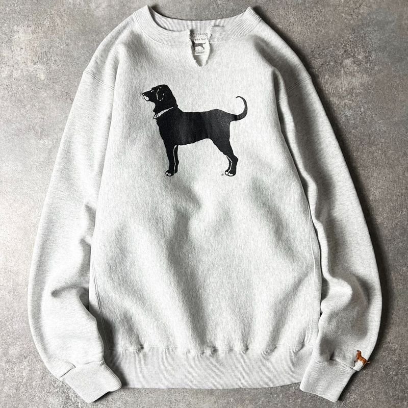 90s USA製 The Black Dog ドッグ プリント スウェット トレーナー L