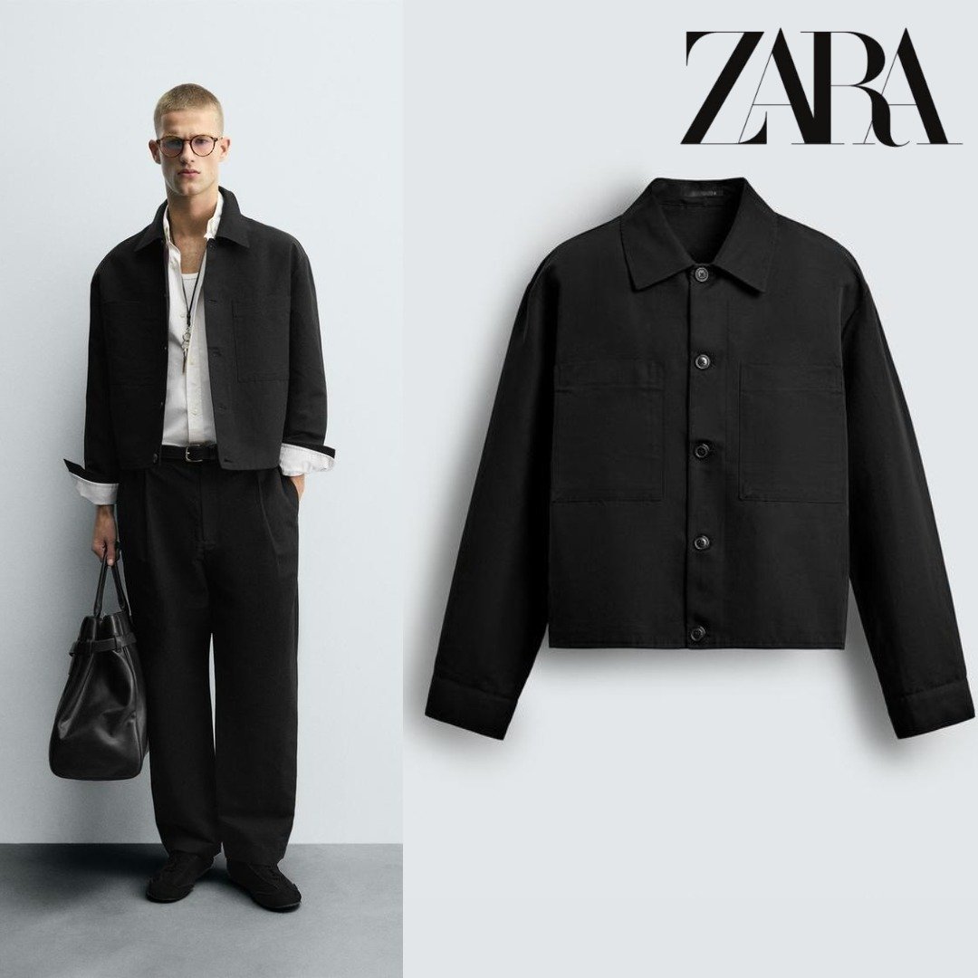 ZARA］リラックスフィット ポケット シャツジャケット (ZARA