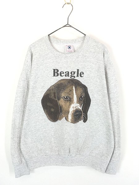 古着 90s USA製 犬 ビーグル アニマル スウェット トレーナー L 古着